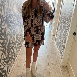 Vici button down shirt dress